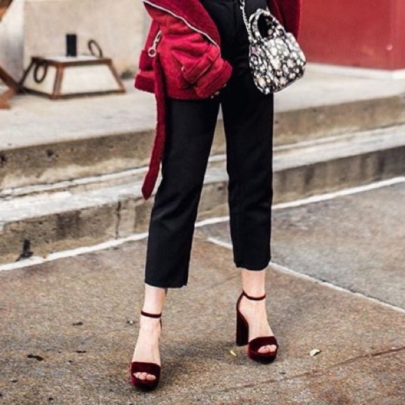 Shoes - Burgundy velvet heels Shoes - Burgundy velvet heels